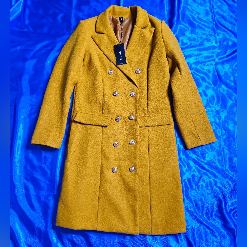 Venti6 Made in Italy Mustard Trench Coat NWT - Priced to Sell